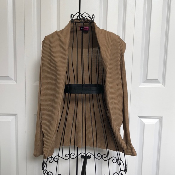 Say What? Sweaters - Women’s Tan Size M Cardigan Sweater